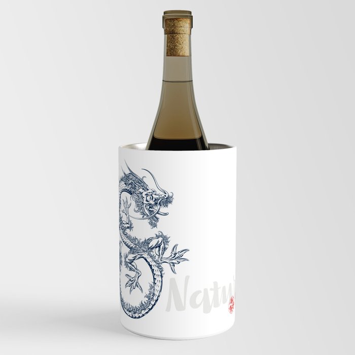 Nature Dragon Japanese style art with chops Wine Chiller