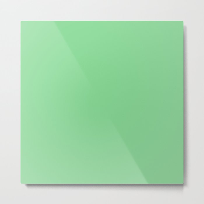 Light Green pastel solid color modern abstract pattern  Metal Print