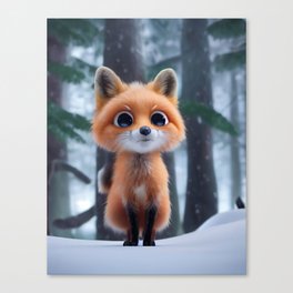 Adorable Fox Canvas Print
