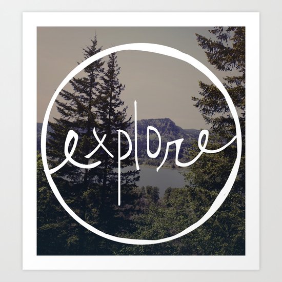 Explore Oregon Art Print