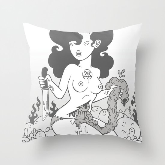 death cult Throw Pillow