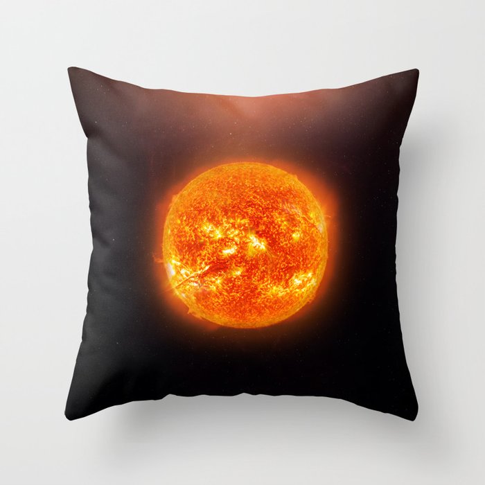 Sun star. Poster background illustration. Throw Pillow