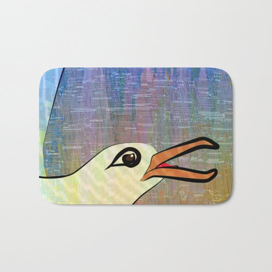 On the Cliffs with Jonathan Livingston Seagull Bath Mat