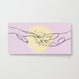 The Spark Between the Touch Of Our Hands Metal Print
