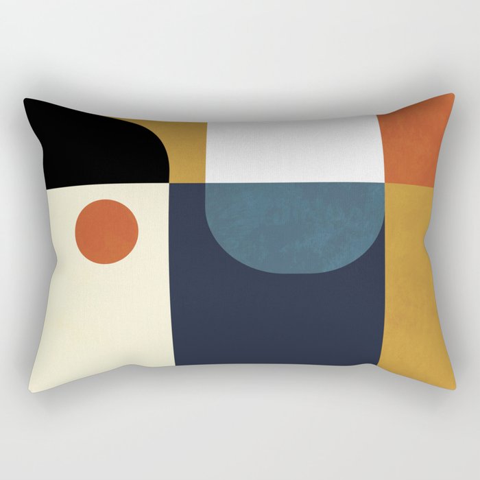 mid century abstract shapes fall winter 4 Rectangular Pillow