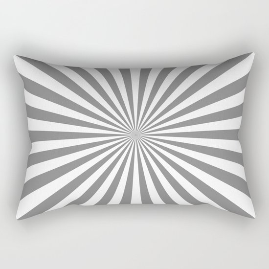 Starburst (Gray/White) Rectangular Pillow