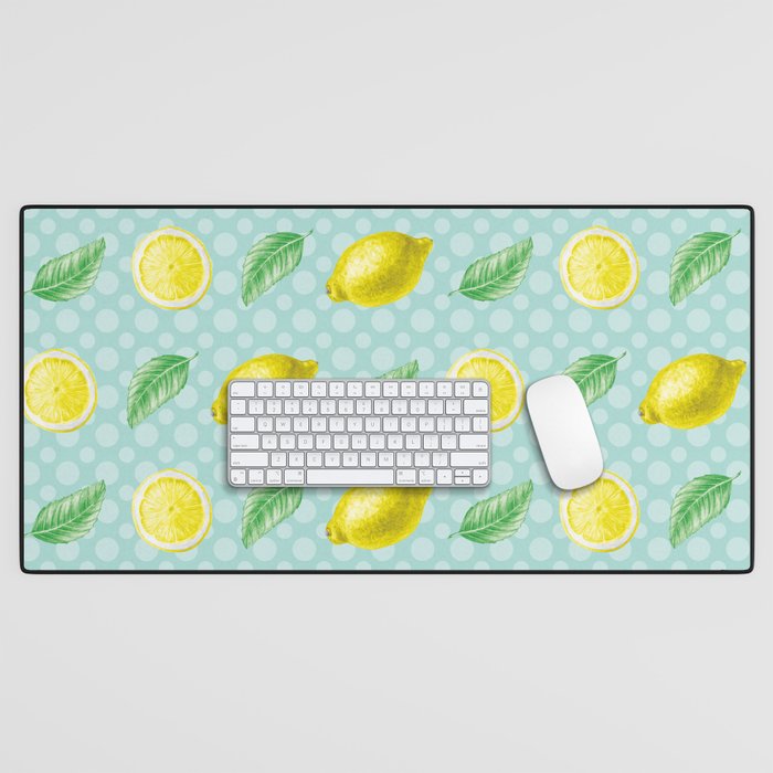 Citrus Lemon Fresh Pattern Desk Mat