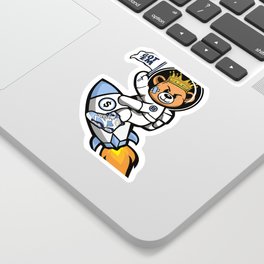 Astronaut Bear Sticker
