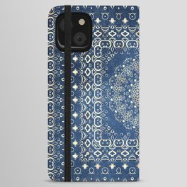 Old Bookshop Magic Mandala in Blue iPhone Wallet Case