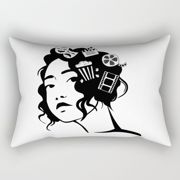 Actress Silhouette Rectangular Pillow