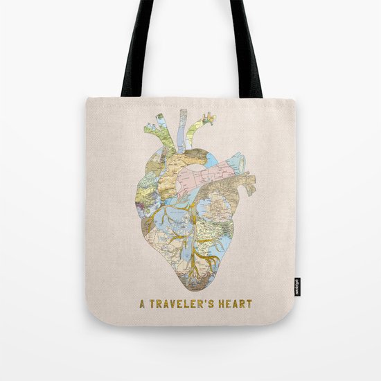 A Traveler's Heart Tote Bag