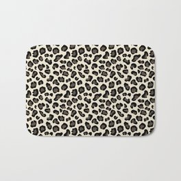 Leopard Print in Cream and Taupe Bath Mat