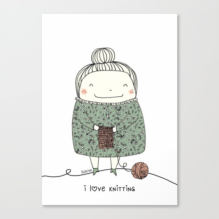I love knitting Canvas Print