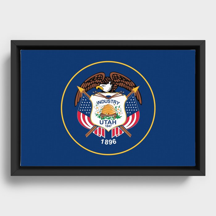 Flag of Utah Framed Canvas