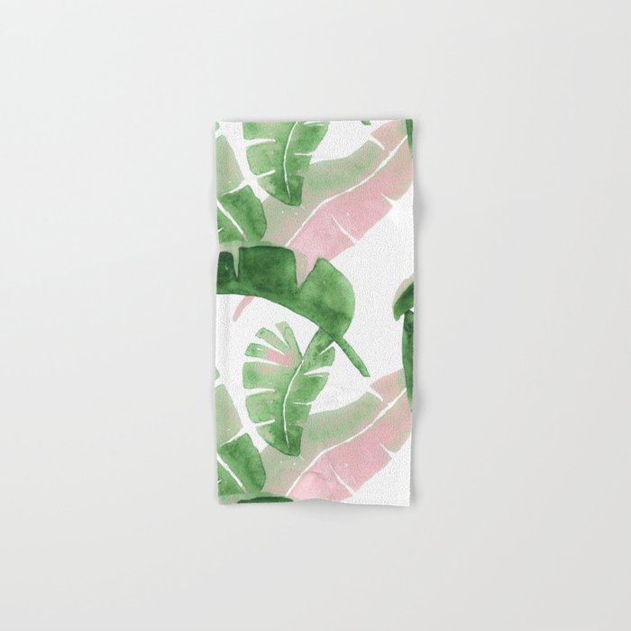Tropical leaf sales hand towel