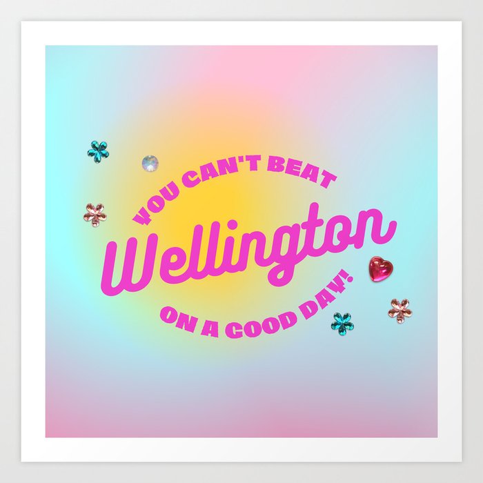 You can't beat Wellington on a good day - New Zealand Kiwiana Sticker Art Print