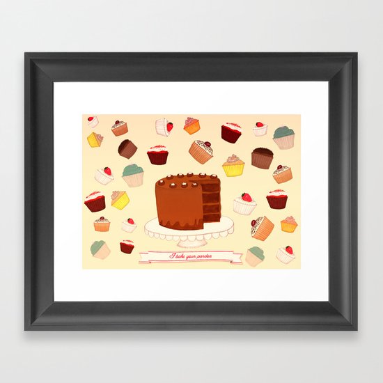 I Bake your Pardon! Framed Art Print