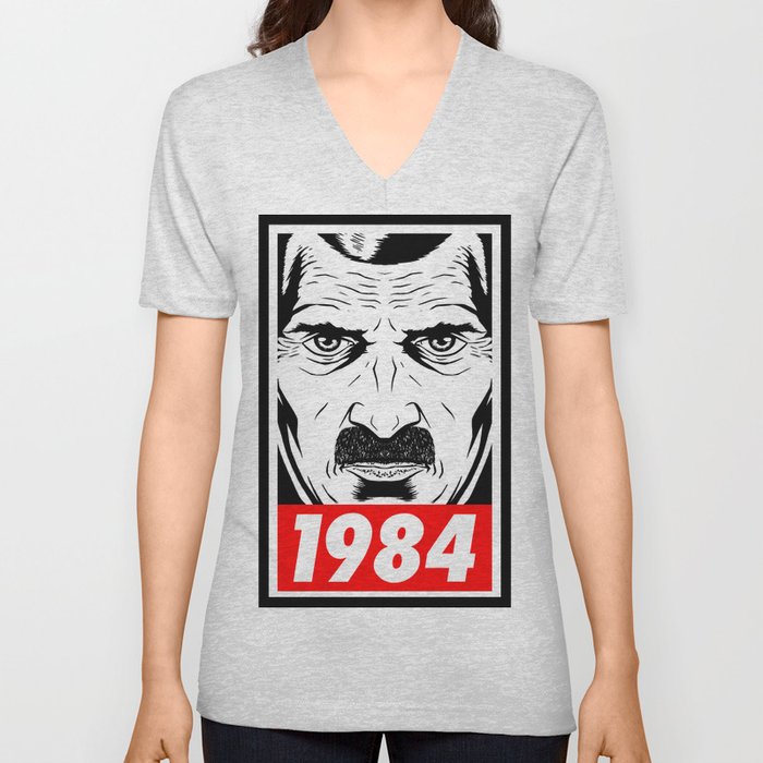 OBEY 1984 V Neck T Shirt