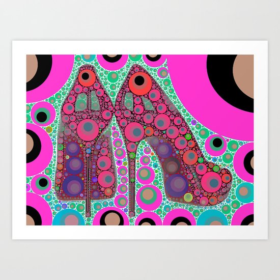 Disco Heels Art Print
