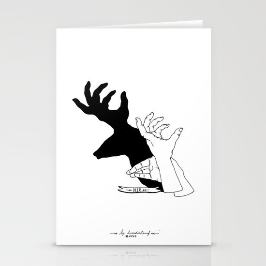 Hand-shadows Stationery Cards