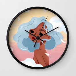 Head Up in the Clouds Wall Clock