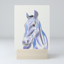 Blue Horse Mini Art Print