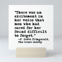 Excitement in her voice ― Fitzgerald quote Mini Art Print