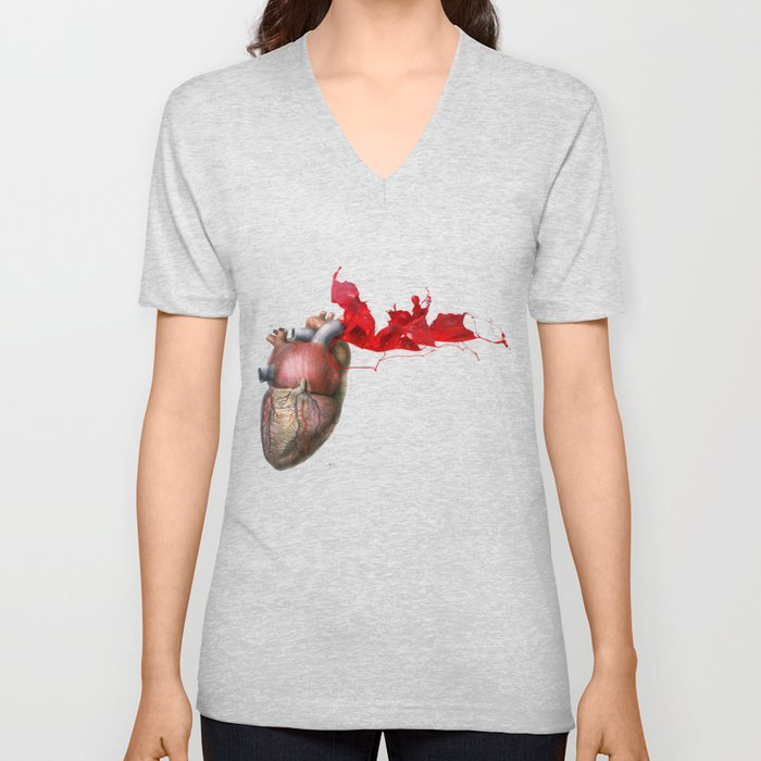 Broken Heart - Fig. 4 V Neck T Shirt