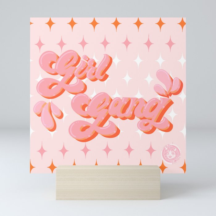 Girl Gang - Pink Sparkles Mini Art Print