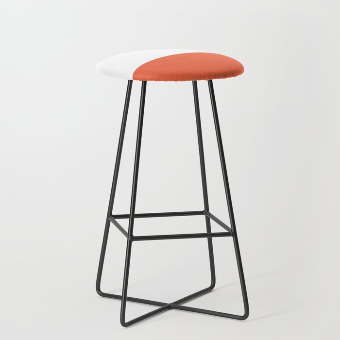 Burnt Orange and White Minimalist Color Block Bar Stool by ...