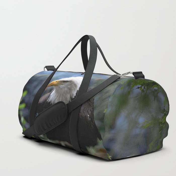 American Bald Eagle Forest Waterfall Duffle Bag