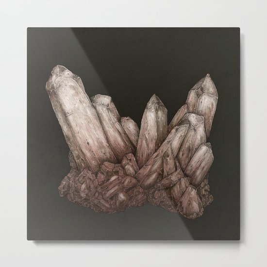 Pink Quartz Metal Print