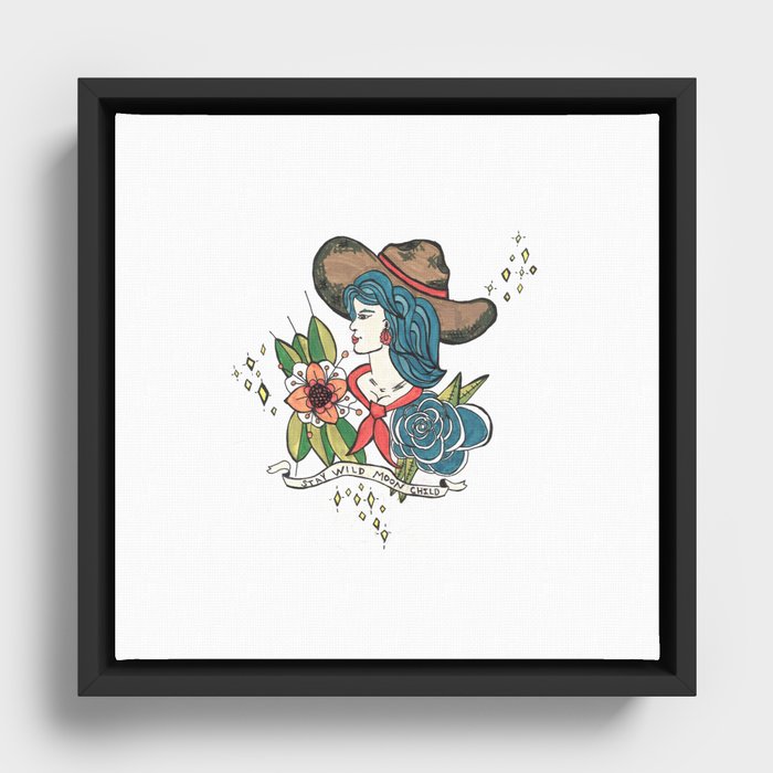 Stay Wild Moon Child Framed Canvas