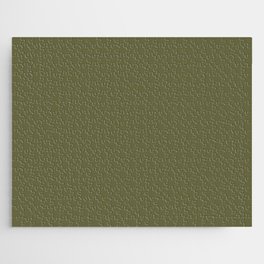 Dark Green-Brown Solid Color Pantone Mayfly 18-0220 TCX Shades of Green Hues Jigsaw Puzzle