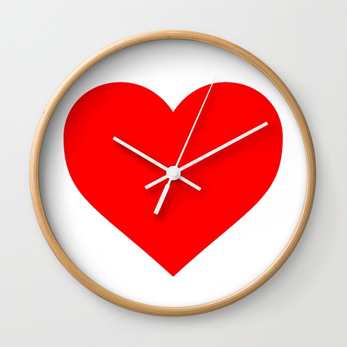 Heart (Red & White) Wall Clock