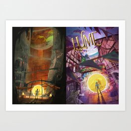 Lume Fantasy Sci-fi Portal Art Print | Fantasyworlds, Painting, Art, Otherworlds, Thief, Hero, Sciencefiction, Fantasy, Colourful, Bookcover 
