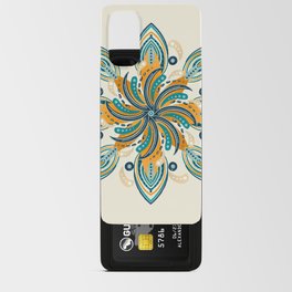 Surfers mandala - orange and teal Android Card Case