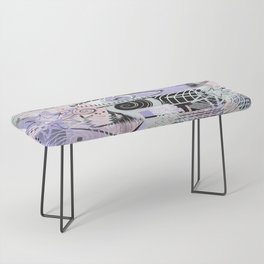 Limited Palette Contemporary Abstract Bench