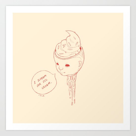 I Scream for Ice Cream Art Print