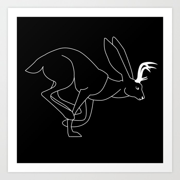 Jackalope Art Print By Claudianelabelle Society6
