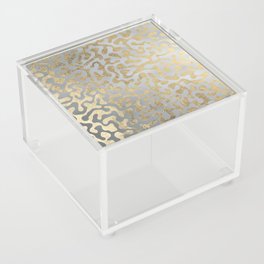 Modern elegant abstract faux gold silver pattern Acrylic Box
