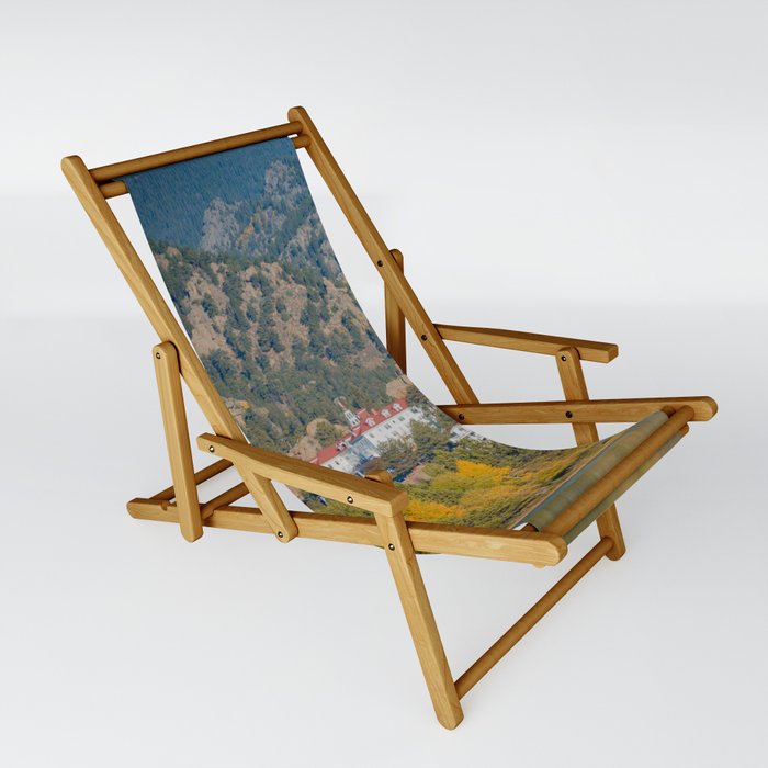 Beginning of Autumn Stanley Hotel Estes Park Rocky Mountains Colorado Sling  Chair by Enzwell Artworks