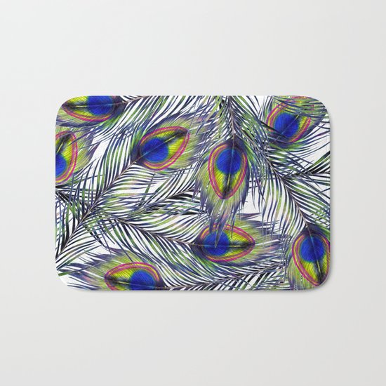 Peacock Pattern Bath Mat