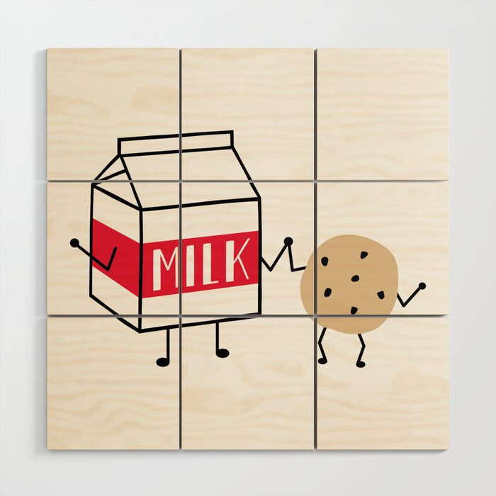 Best Friends: Milk + Cookie Wood Wall Art