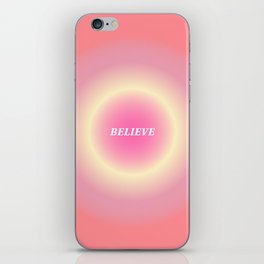 Believe gradient background iPhone Skin