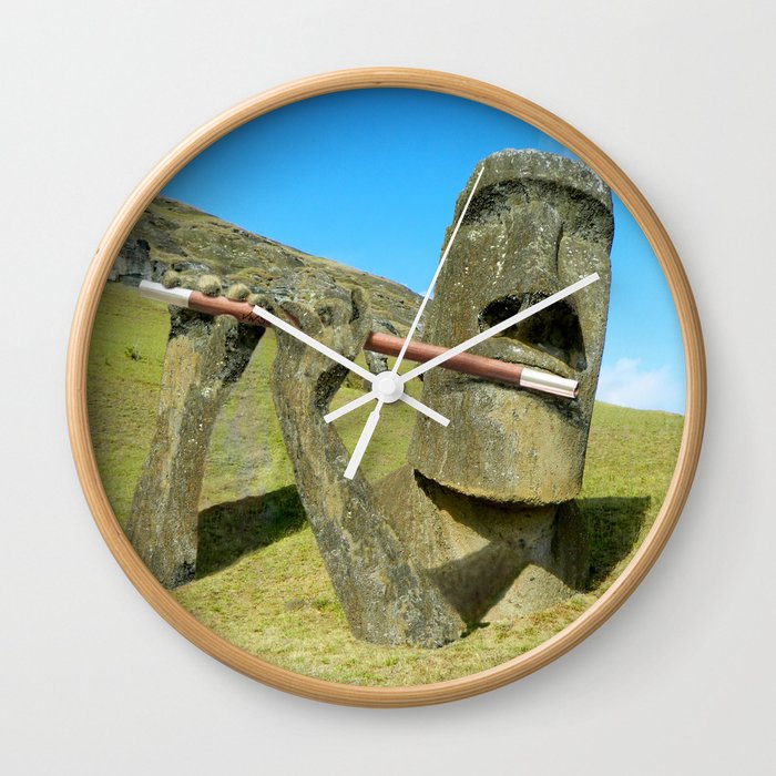 Easter Island Fifer Wall Clock