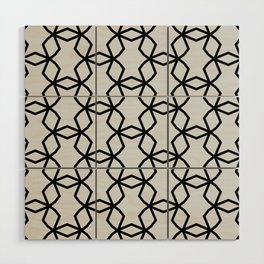 Black and Pale Gray Geometric Shape Mosaic Pattern Pairs Dulux 2022 Popular Colour Frosted Steel Wood Wall Art
