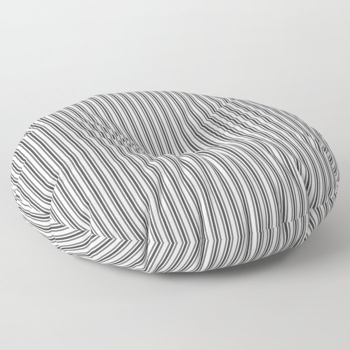 Trendy French Black and White Mattress Ticking Double Stripes Floor Pillow