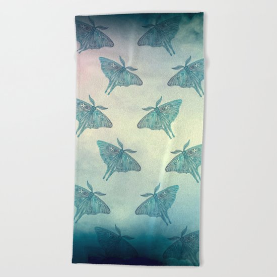 Moth Pattern Beach Towel
