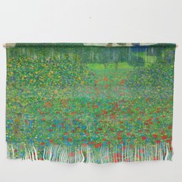 Gustav Klimt "Poppy field Wall Hanging